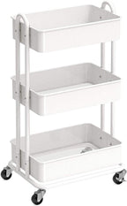 3-Tiers Trolley with Handles - Aqua | Full House Lebanon