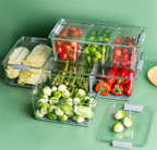 3-Compartments Acrylic Storage Box | Full House Lebanon