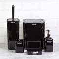 Glossy Square Bathroom Set (5pcs) - Black | Full House Lebanon