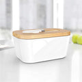 Porcelain Plain Butter Dish with Lid & Knife | Full House Lebanon