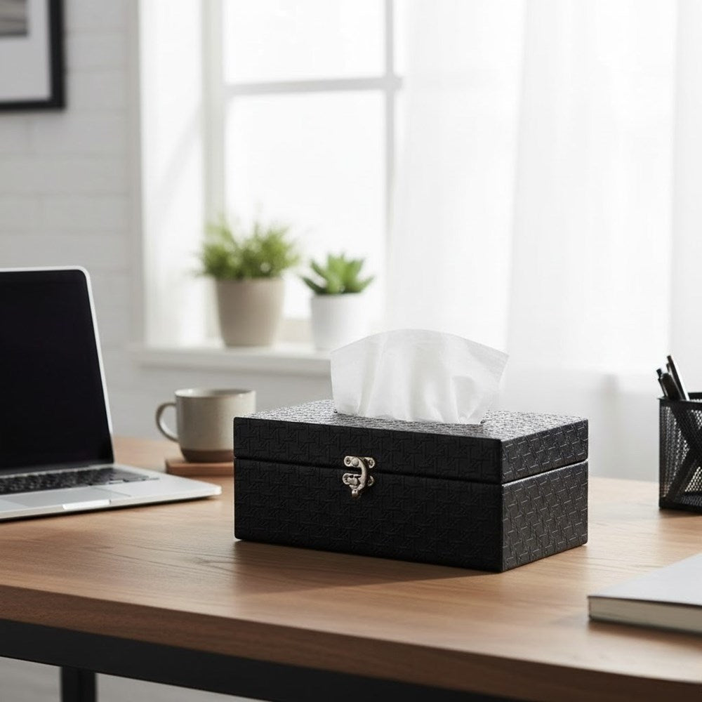 Textured Tissue Box Organizer
