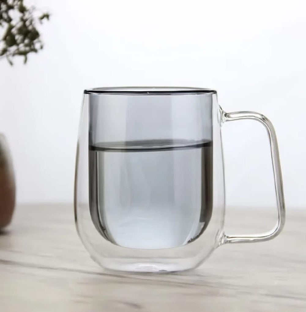 Double-wall Glass Mug 350 ml - Green | Full House Lebanon