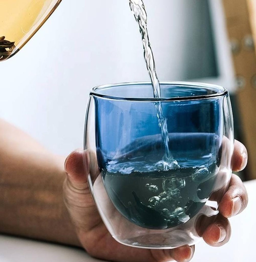 Double -wall Glass Cup - 250 ml, Grey | Full House Lebanon