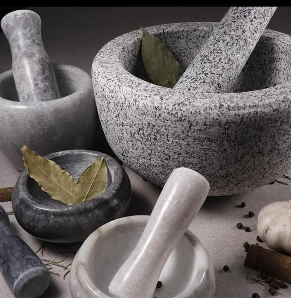 Marble Mortar & Pestle Set - Black | Full House Lebanon