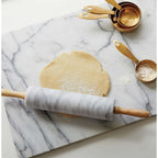 Marble Rolling Pins with a Wooden Base - Large, Grey | Full House Lebanon