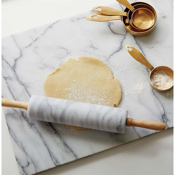 Marble Rolling Pins with a Wooden Base - Large, Grey | Full House Lebanon
