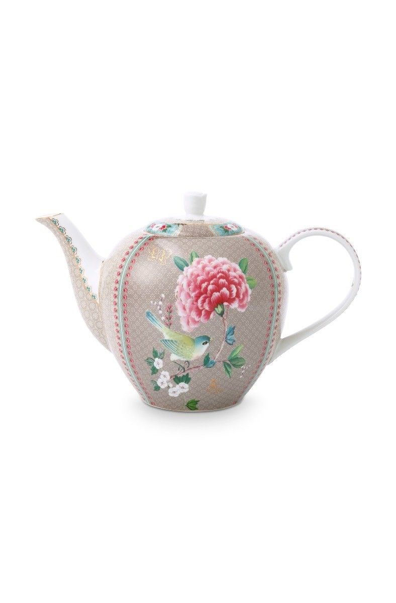Pip Studio Blushing Birds Teapot Khaki | Full House Lebanon