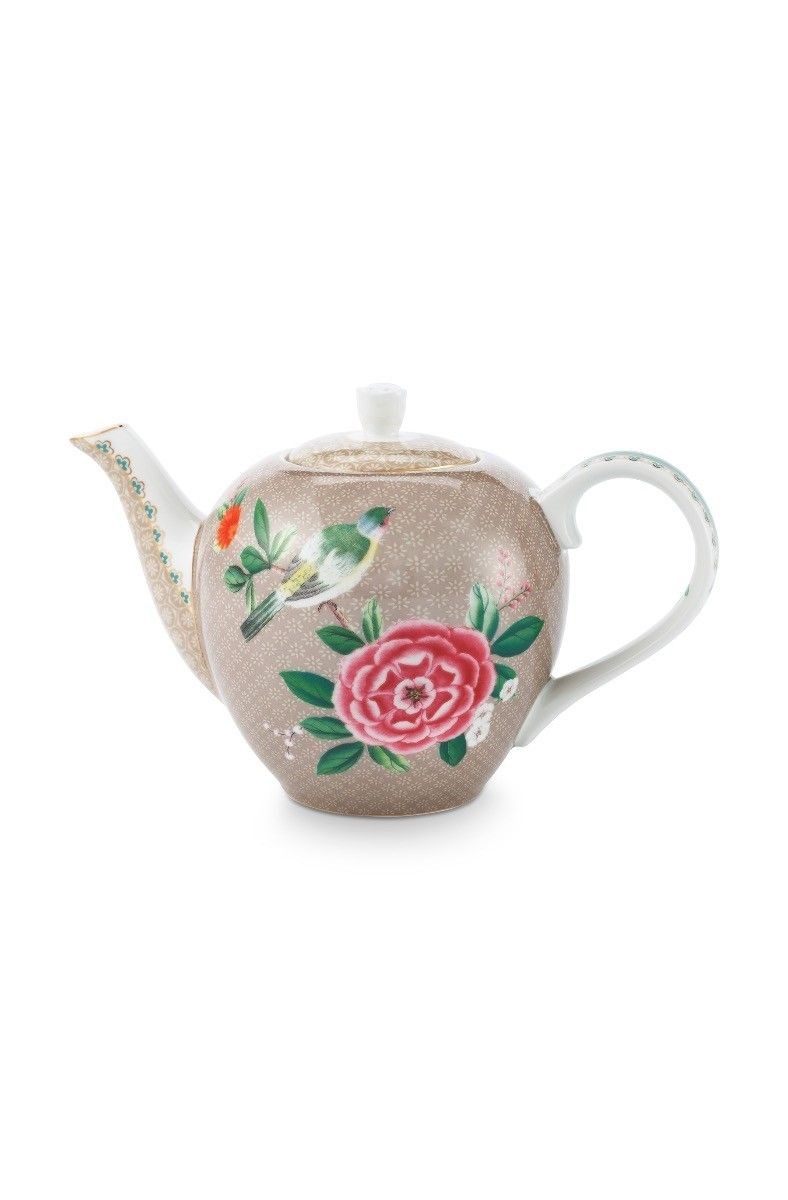 Pip Studio Blushing Birds Teapot Khaki | Full House Lebanon