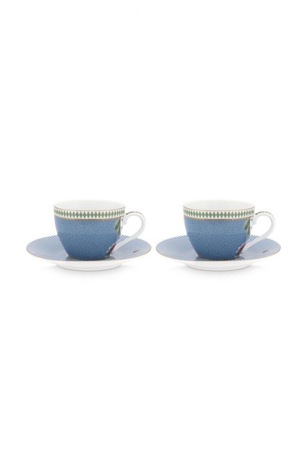 Pip Studio La Majorelle Espresso Cups & Saucers Blue Set (2 Pcs) | Full House Lebanon