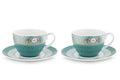Pip Studio Blushing Birds Cappuccino Cups & Saucers Set (2 Pcs) | Full House Lebanon