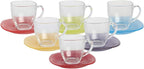 Luminarc Carina Rainbow Cup & Saucer Set (Half a Dozen) | Full House Lebanon