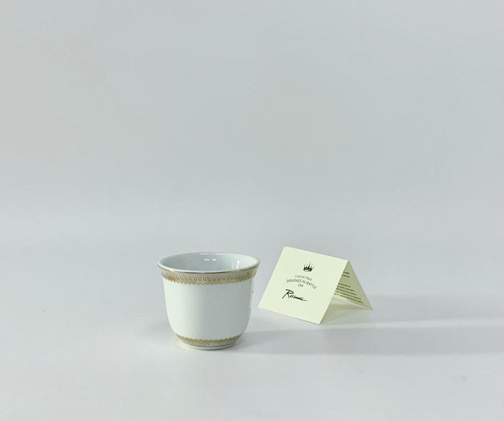 Rosanna Gold Stripe Shaffeh Cups Set (6 Pcs ) | Full House Lebanon