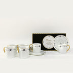 Rosanna Clock Espresso Cup & Saucer Set (12 Pcs) | Full House Lebanon