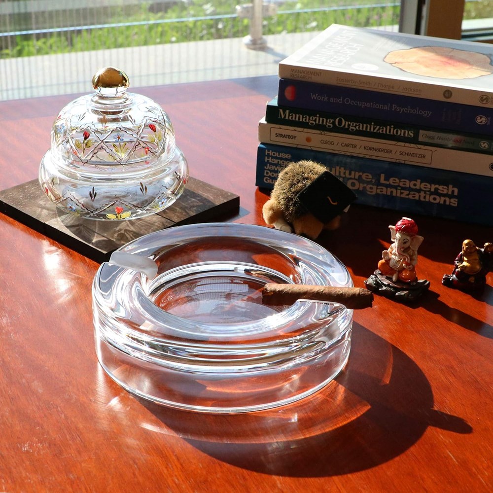 Nude Glass Ashtray with 2 Holes | Full House Lebanon