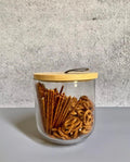 Glass Candy Jars with Wooden Lid | Full House Lebanon