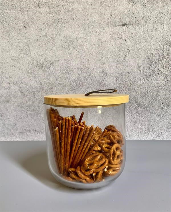 Glass Candy Jars with Wooden Lid | Full House Lebanon