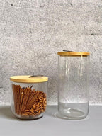 Glass Candy Jars with Wooden Lid | Full House Lebanon