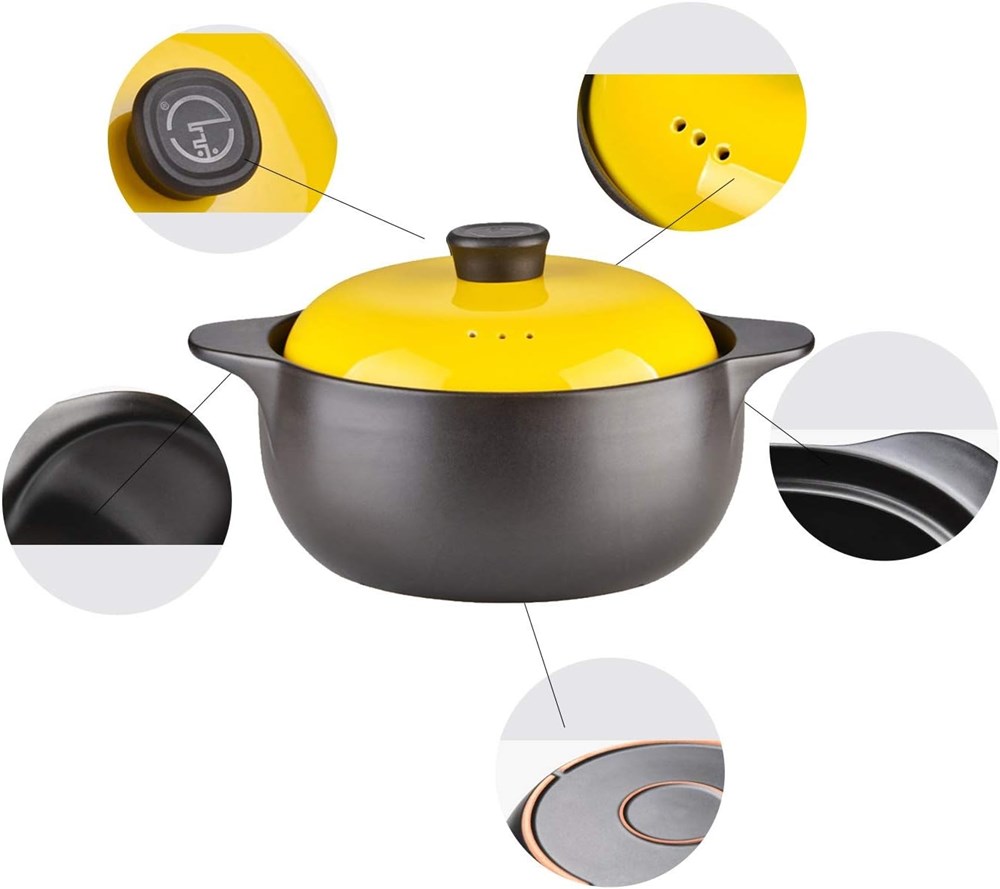 Porcelain Cookware Hot Pot 2.4L - Red | Full House Lebanon