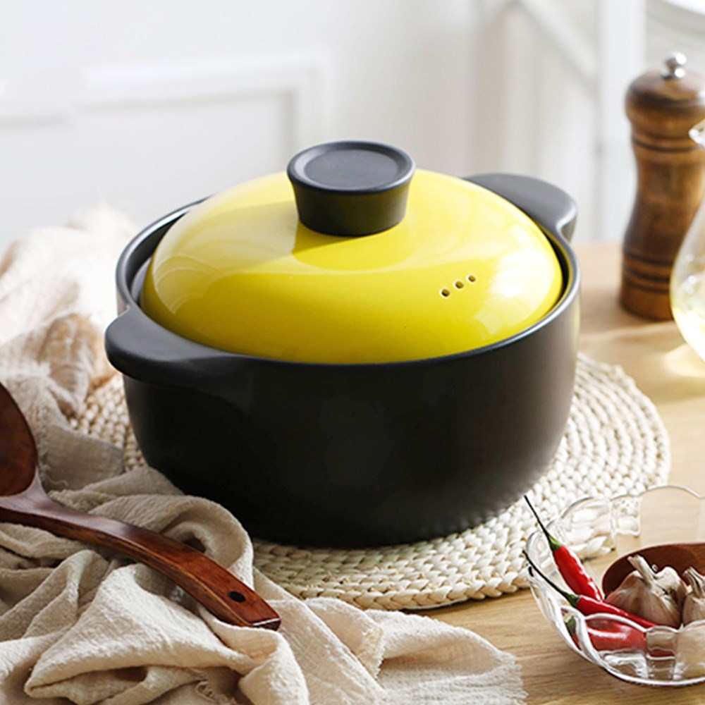 Porcelain Cookware Hot Pot 2.4L - Yellow | Full House Lebanon