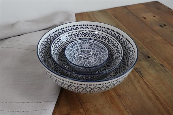 Navy Blue Patterned Dinnerware - Mug | Full House Lebanon