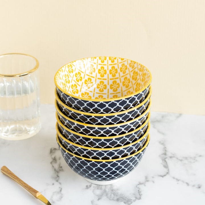 Navy & Yellow Dinnerware - Bowl | Full House Lebanon
