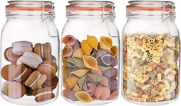 Round Shaped Clip-lid Jars - 1.5 L | Full House Lebanon