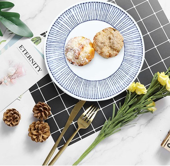 All purpose Porcelain Plates Set (6 Pcs) - Snack /Soup Bowl | Full House Lebanon