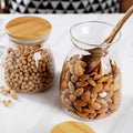 Airtight Round Shaped Glass Jar with Bamboo Lid | Full House Lebanon