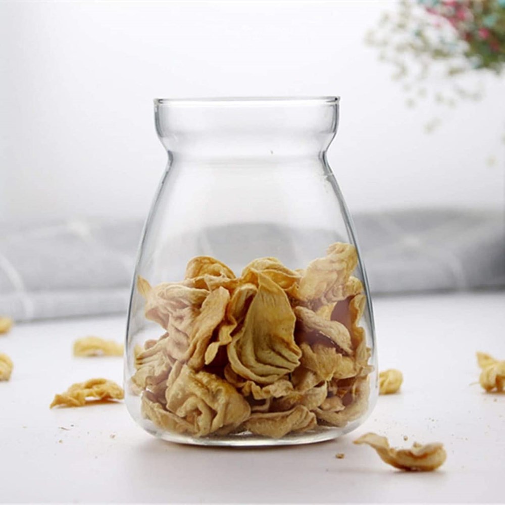Airtight Round Shaped Glass Jar with Bamboo Lid | Full House Lebanon