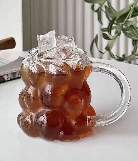 Bubbly Shaped Glass Cup | Full House Lebanon