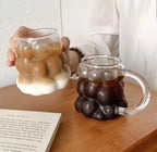 Bubbly Shaped Glass Cup - Without | Full House Lebanon