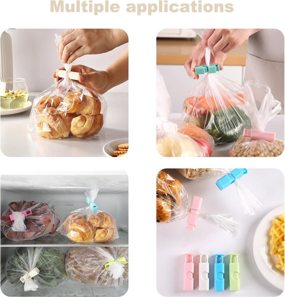 Squeeze and Lock Bag Clips (5 Pcs) | Full House Lebanon