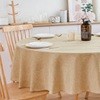 Beige Table Cloth - Round 132 cm | Full House Lebanon