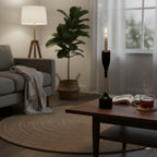 Black & Gold Metal Candle Holder | Full House Lebanon