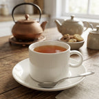 Tea / Coffee White Porcelain Cup with Saucer (Half a Dozen )