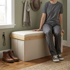Foldable Storage Bench with Padded Seat | Full House Lebanon