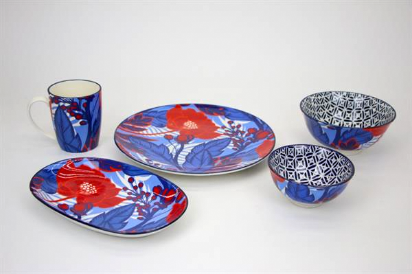 Blue & Red Dinnerware - Soup Bowl | Full House Lebanon