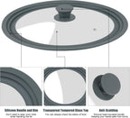 Universal Glass Pan Lid with Silicone Rim – 2 Size Options | Full House Lebanon