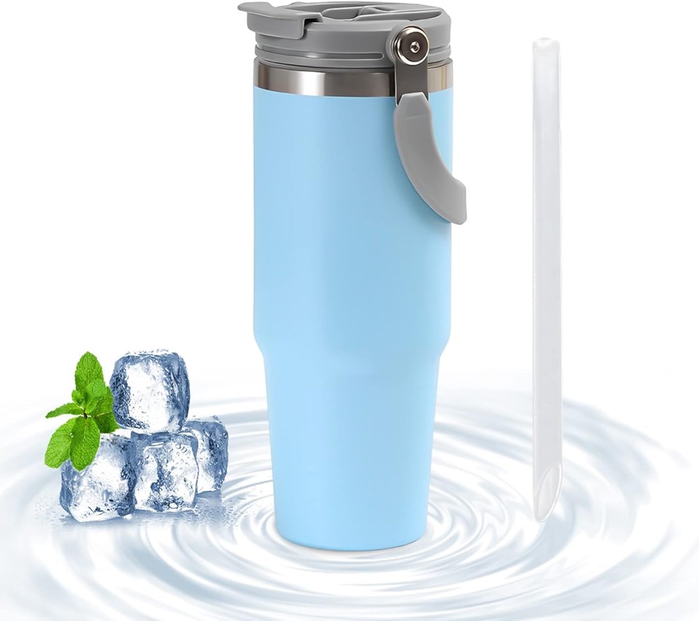 Vacuum Insulated Bottle with Straw | Full House Lebanon