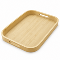 Rectangular Bamboo Serving Tray with Handles