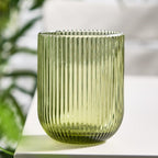 Ribbed Colored Glass Tumbler