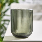 Ribbed Colored Glass Tumbler