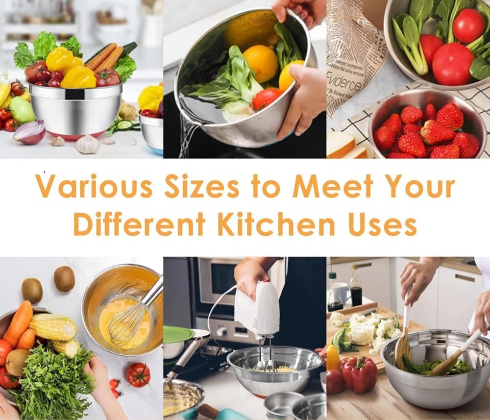 Stainless Steel Mixing Bowl with Airtight Lid | Full House Lebanon