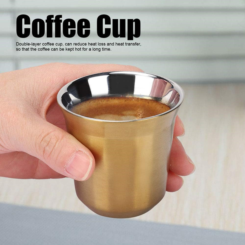 Stainless Steel Double Wall Espresso Coffee Cup | Full House Lebanon