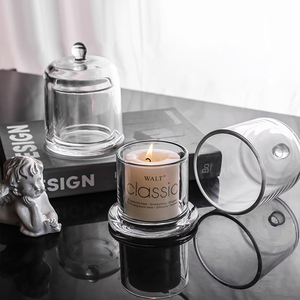 Clear Glass Storage Pot with Lid | Full House Lebanon