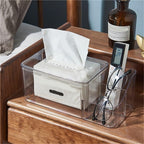 Acrylic Tissue Box with Side Compartments | Full House Lebanon