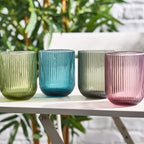 Ribbed Colored Glass Tumbler | Full House Lebanon