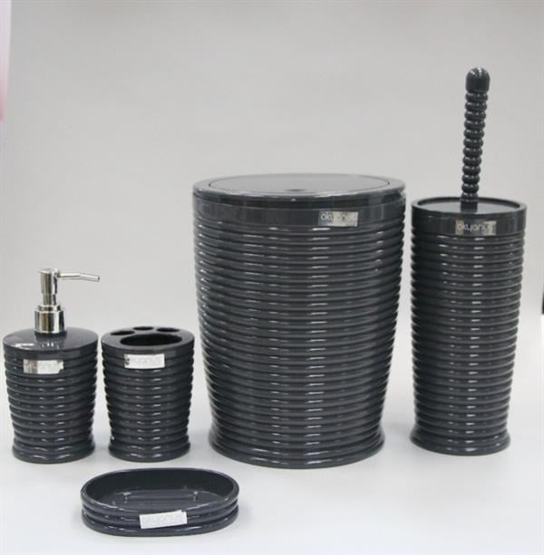 Round Striped Bathroom Set (5pcs) | Full House Lebanon