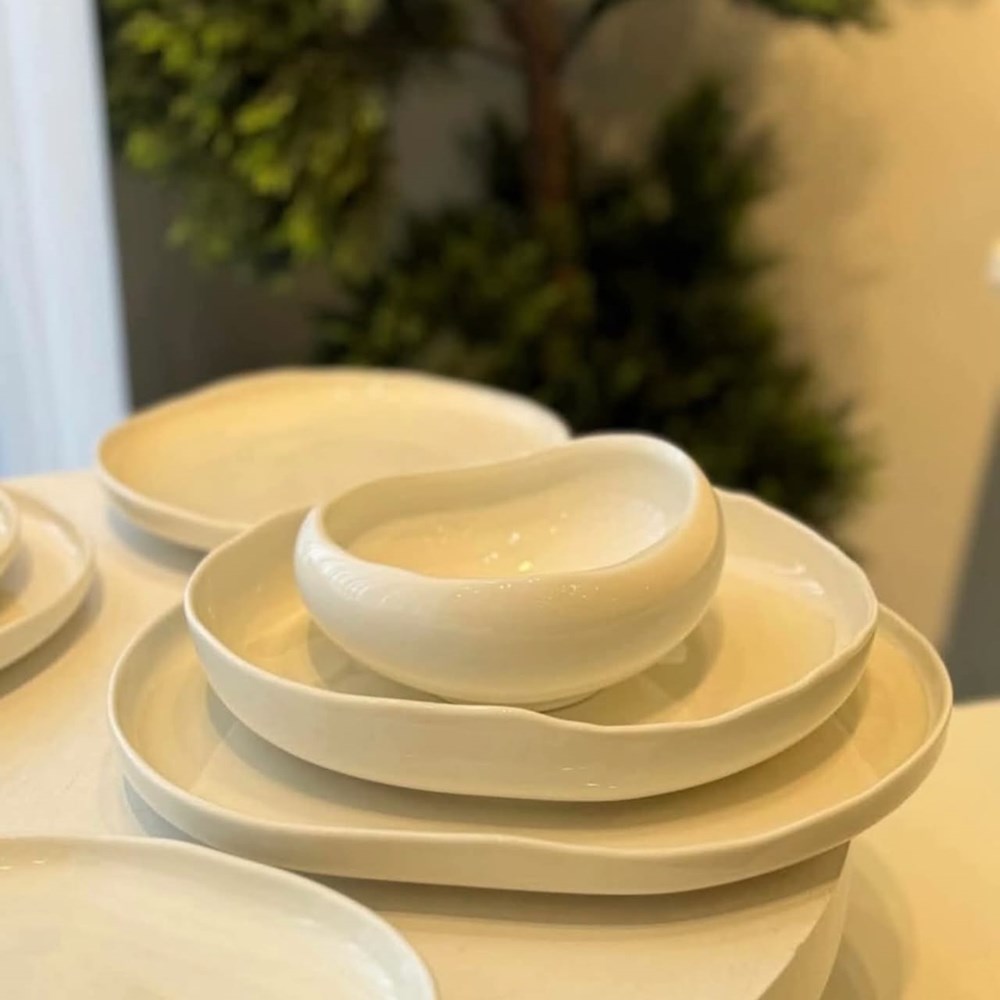 Modern Organic-Shaped 28-Piece Dinner Set | Full House Lebanon