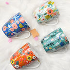 Colorful Floral Porcelain Mug | Full House Lebanon